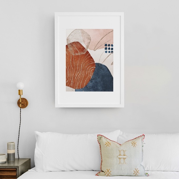 Modern Abstract Shape Wall Art Poster Print UNFRAMED. - Picture 6 of 11